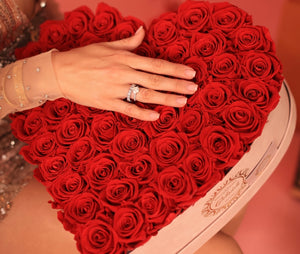 Heart shape bouquet more than 50 roses